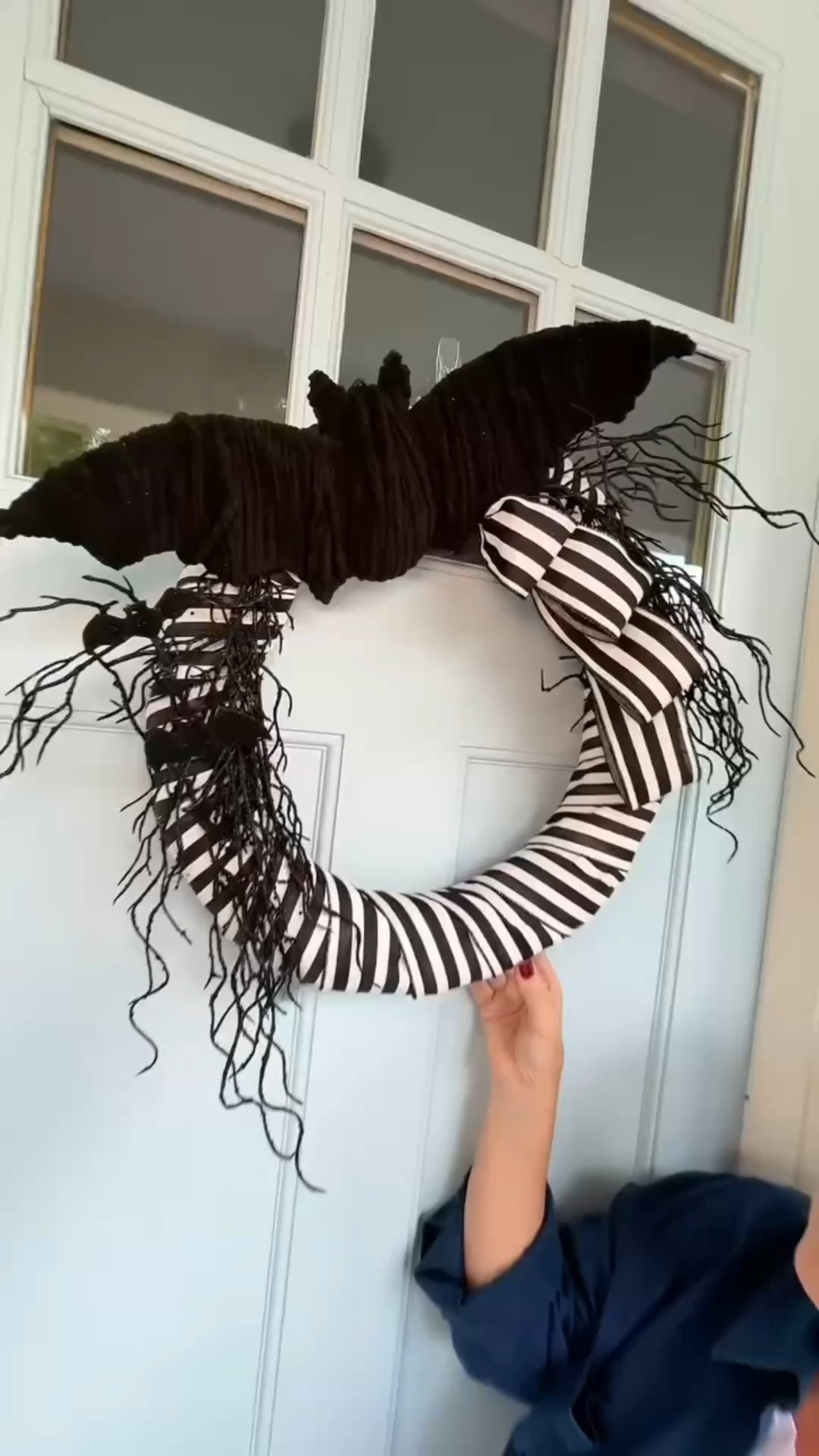 Halloween decorating is officially underway! 🎃🖤 I’m starting with a simple wreath form and giving it a spooky makeover with bold black-and-white stripes, Halloween ribbon and plenty of festive details. I love showing that you don’t need anything complicated to create Halloween decor with BIG personality! 👻 I’ve linked the supplies and some of my favorite Halloween finds so you can create your own version. Tap to shop! 🕷️🎃