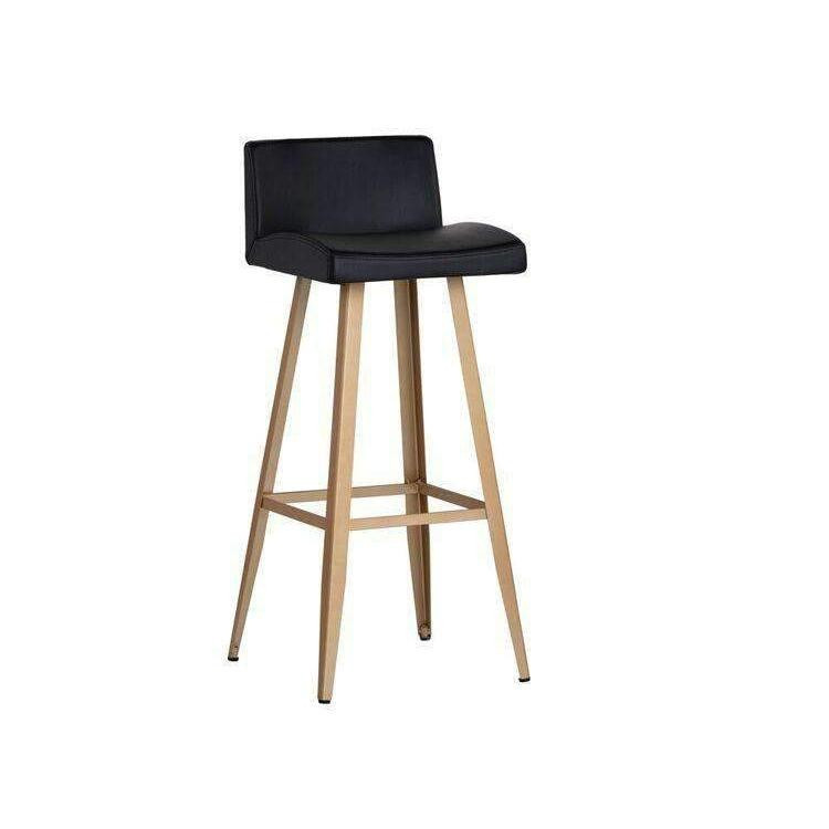Dani Counter Stool - Gold - Antique Black | France and Son