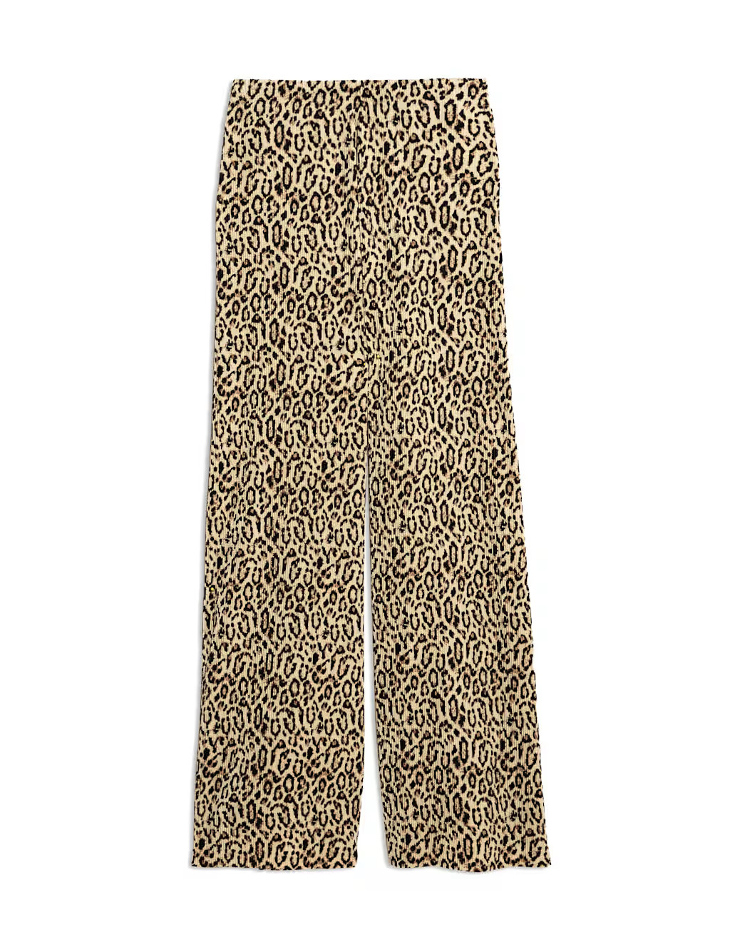Animal Print Plisse Wide Leg Trousers | Marks & Spencer (UK)