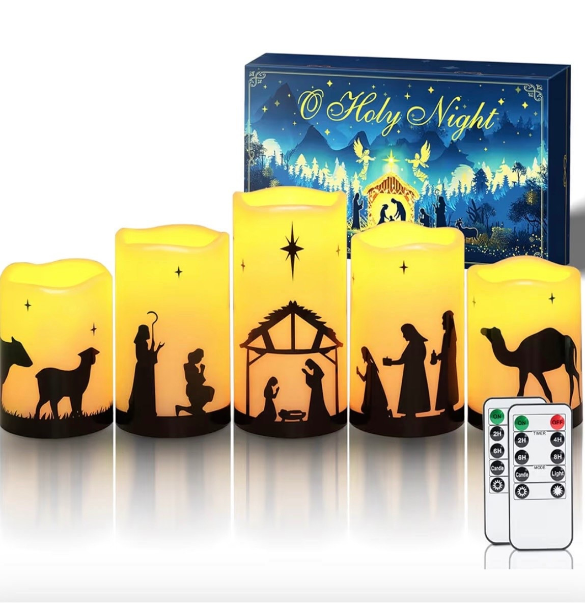 Nativity candles 🕯️✨

#LTKHoliday #LTKSeasonal #LTKHome