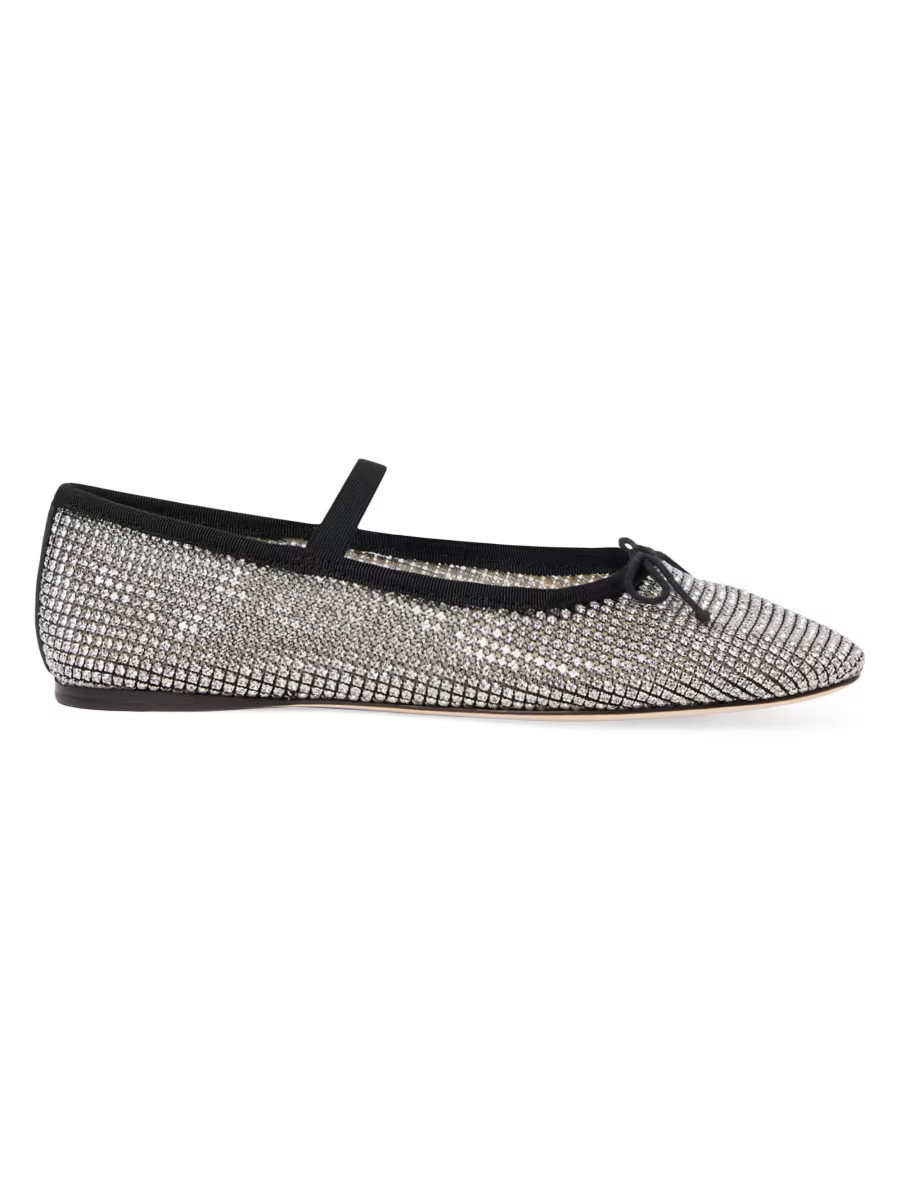 Leonie Crystal-Embellished Ballet Flats | Saks Fifth Avenue
