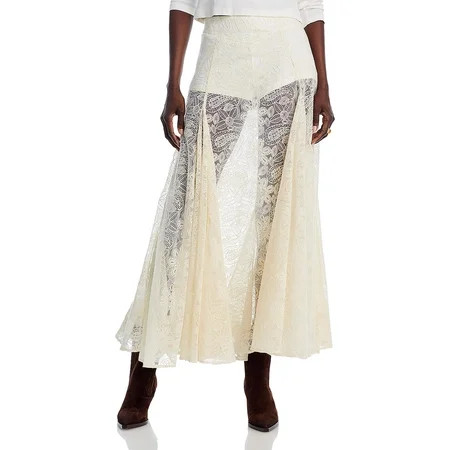 Free People Womens Beat Of The Moment Embroidered Maxi Maxi Skirt | Walmart (US)