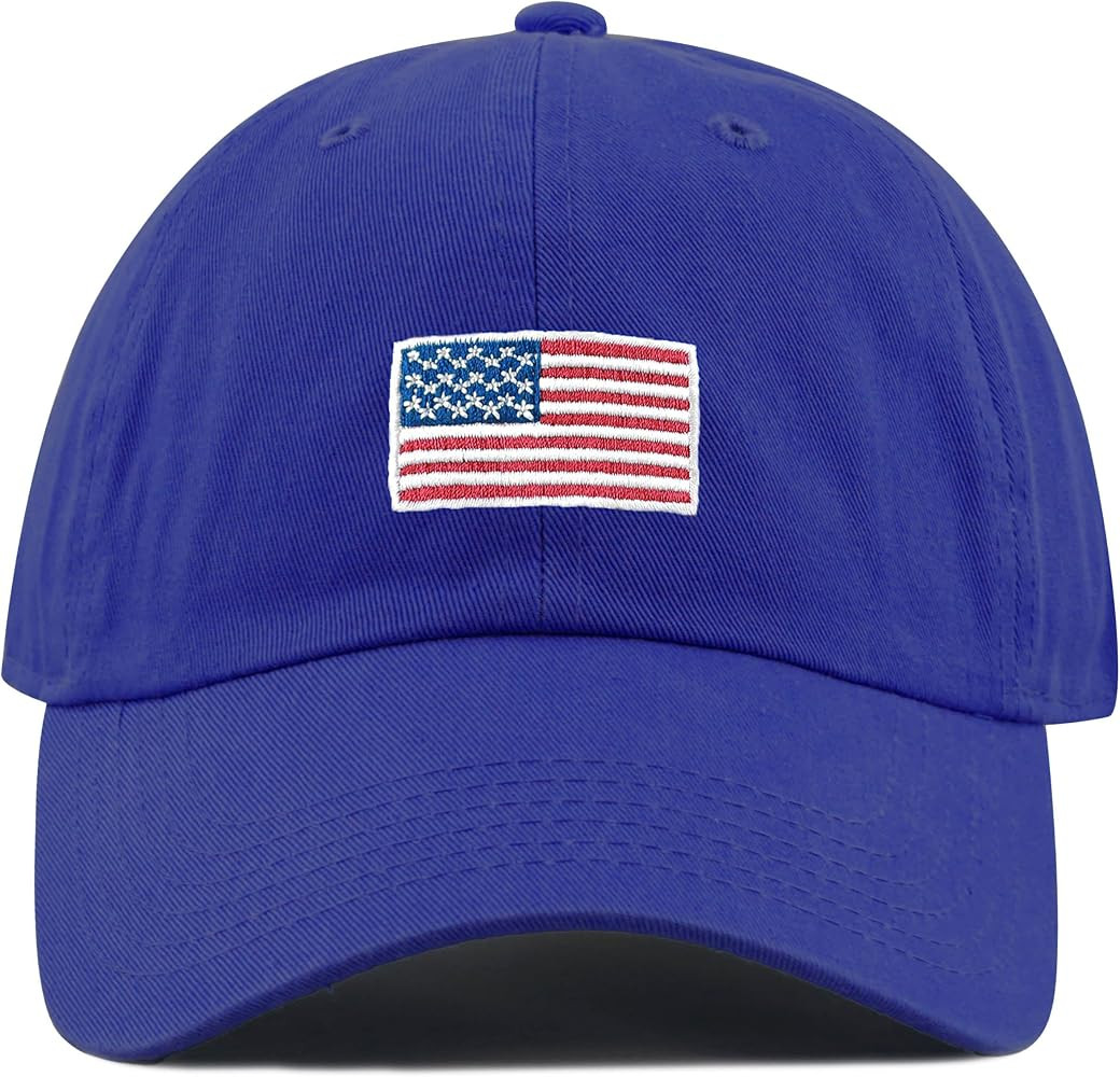 USA Flag & Embroidery Premium 100% Cotton Low Profile Adjustable Baseball Dad Cap | Amazon (US)