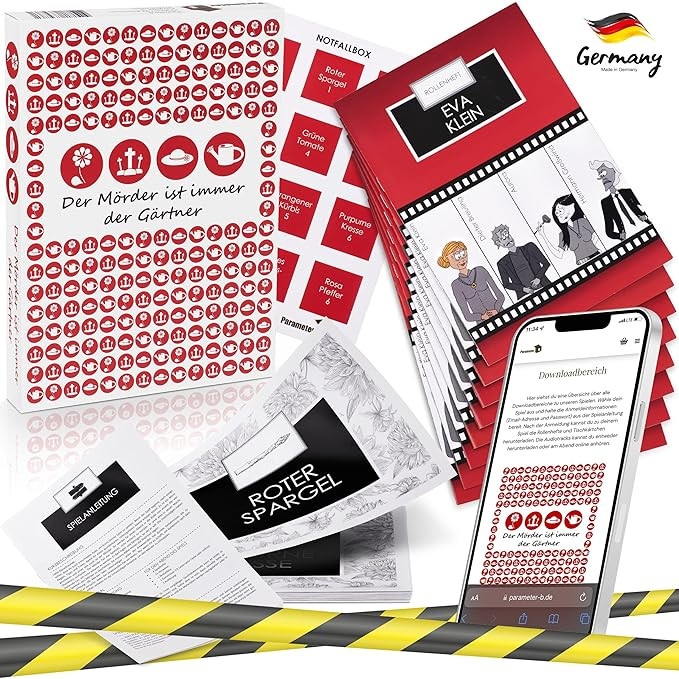 Parameter B - Der Mörder ist Immer der Gärtner - Krimidinner für 4 Personen – spannendes Kri... | Amazon (DE)