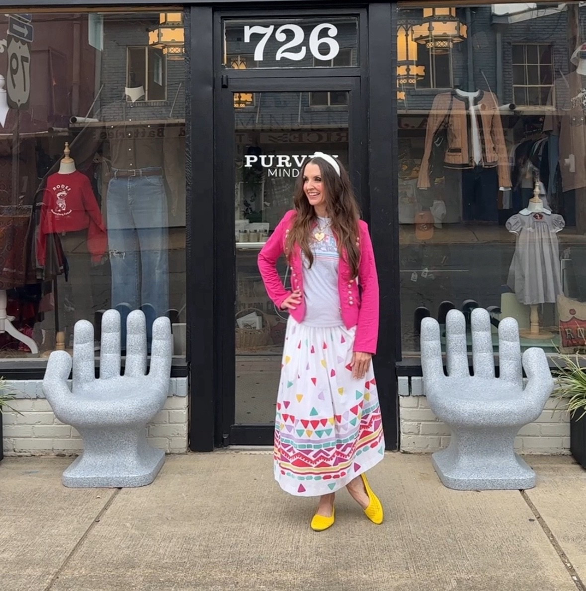 Mixing vintage with retail fashion. Coat is from Junk Gypsy. Shoes from Amazon. Skirt is vintage from Purvéy Minden. Perfect outfit for shopping or a day on the town  

#LTKStyleTip #LTKOver40 #LTKSaleAlert