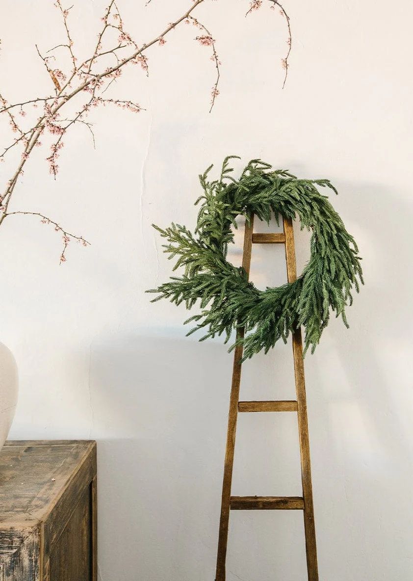 Real Touch Norfolk Pine Wreath | Afloral | Afloral