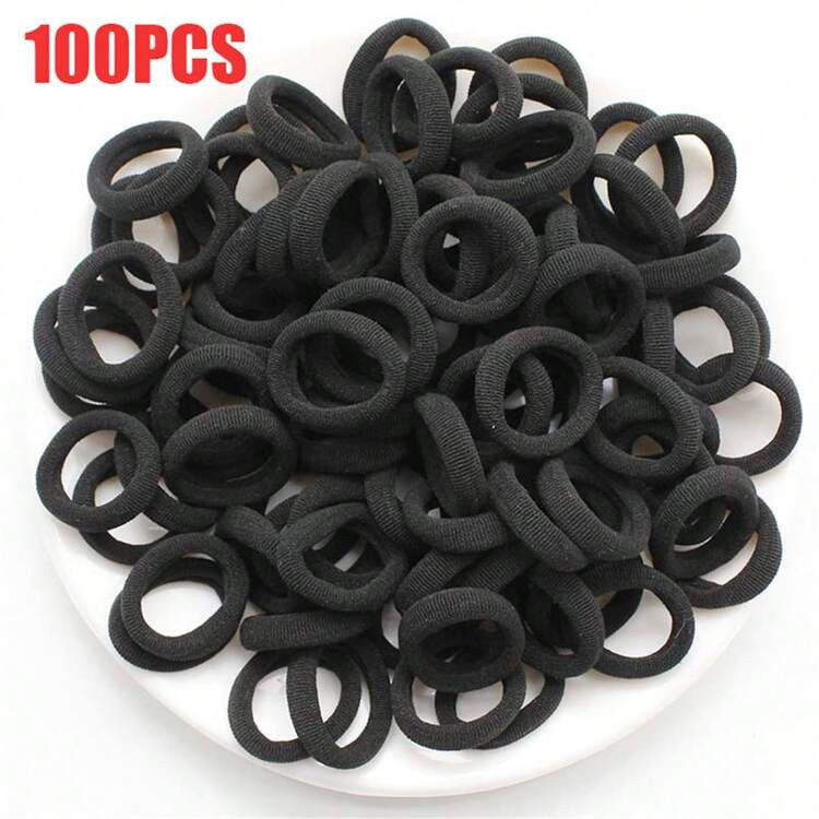 300pcs/Set Colorful Basic Hair Ties Scrunchies For Girls, Ponytail Holders, Damage-Free Hair Accessories For Daily Use | SHEIN