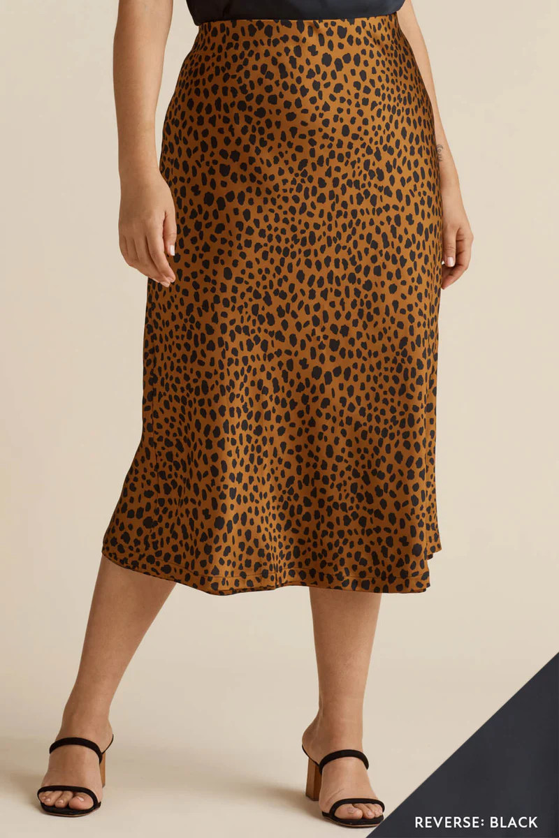 The Reversible Satin Midi Skirt | VETTA