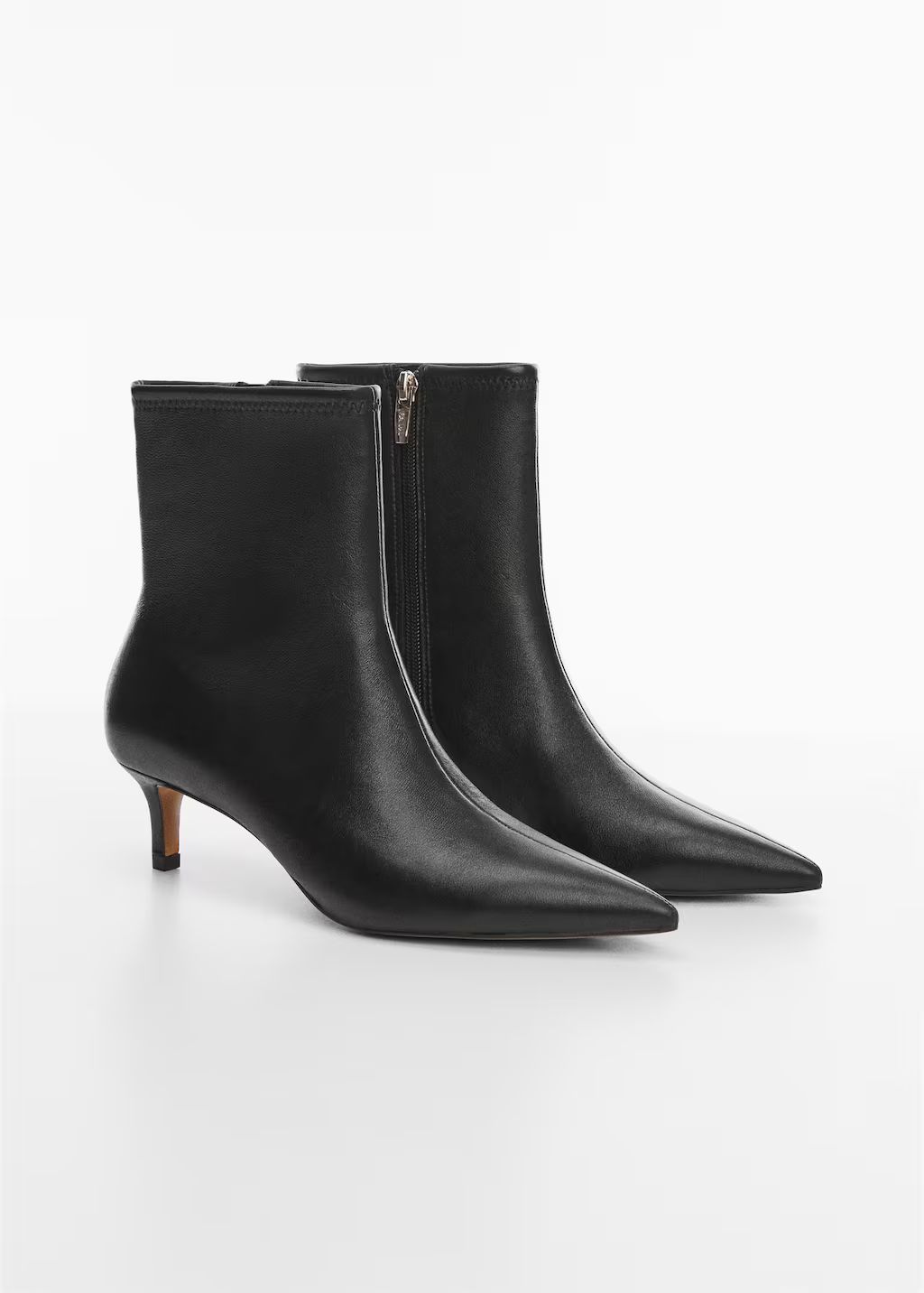 Leather boots with kitten heels | MANGO (US)