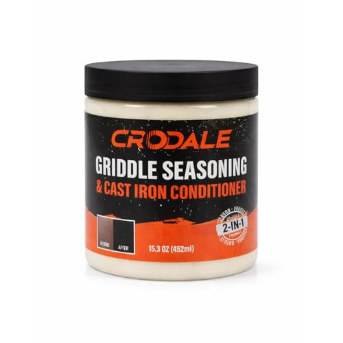 CRODALE BRANDS Blackstone Griddle Cleaning Kit - Premium 2-in-1 Blackstone Griddle Seasoning and Conditioner - Blackstone Restoration Kit - Cast Iron and Carbon Steel Cookware - 15.3oz | Amazon (US)