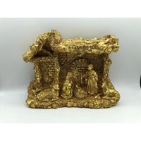 Vintage Nativity Manger Scene Gold Sculptural Christmas Decor Retro 1970S Home Holiday Wall Art Set  | Etsy (US)