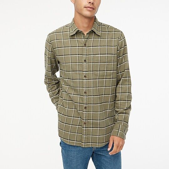 Plaid regular flannel shirt | J.Crew Factory