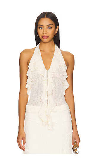 MORE TO COME Marilou Halter Top in Cream. - size L | Revolve Clothing (Global)