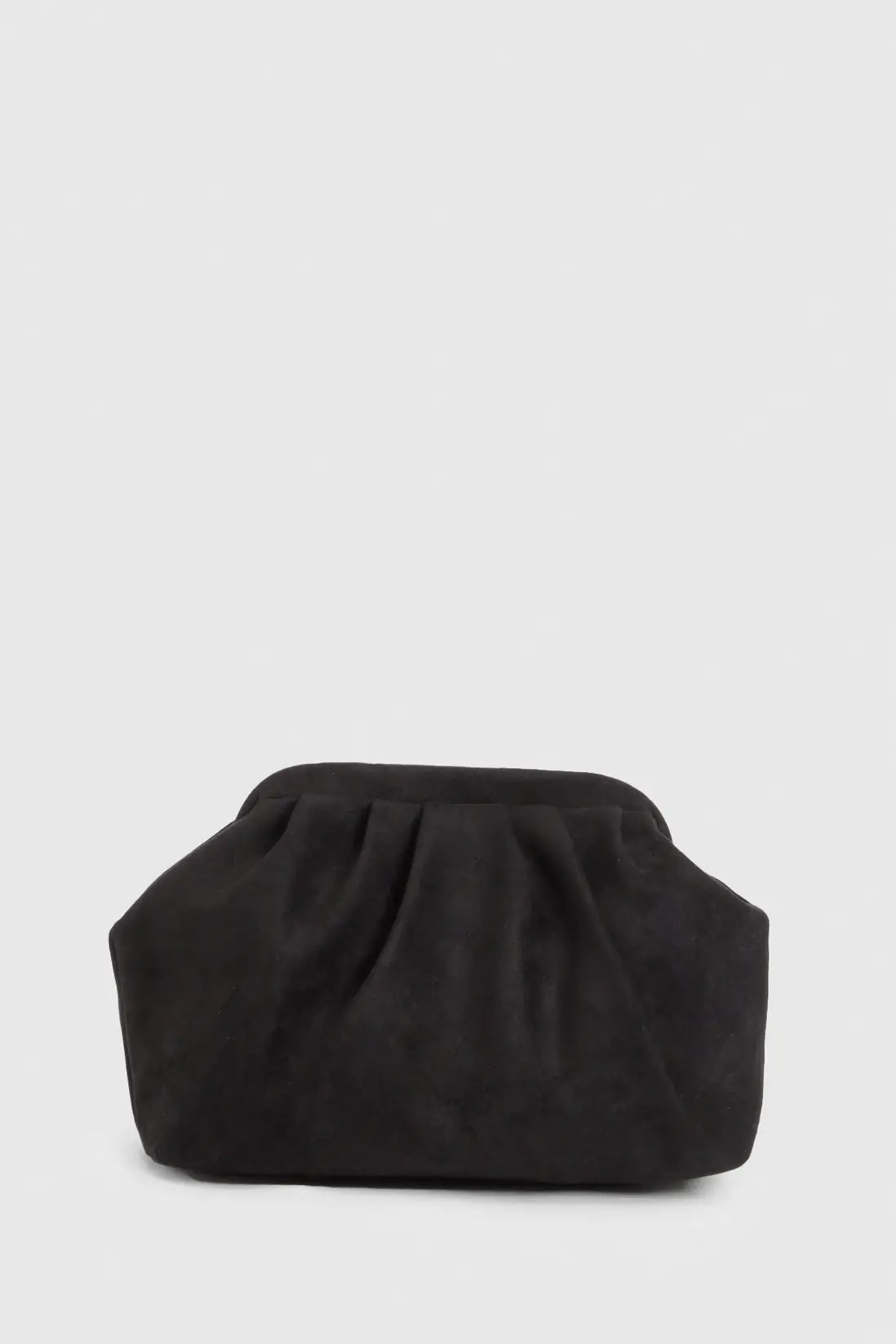 Black Faux Suede Slouchy Clutch Bag | Boohoo | Boohoo.com (UK & IE)