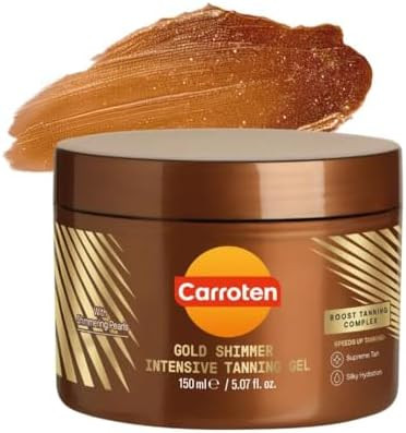 Carroten Gold Shimmer Tanning Gel | Browning Tan Accelerator | Non-Greasy, Water-Resistant with C... | Amazon (US)
