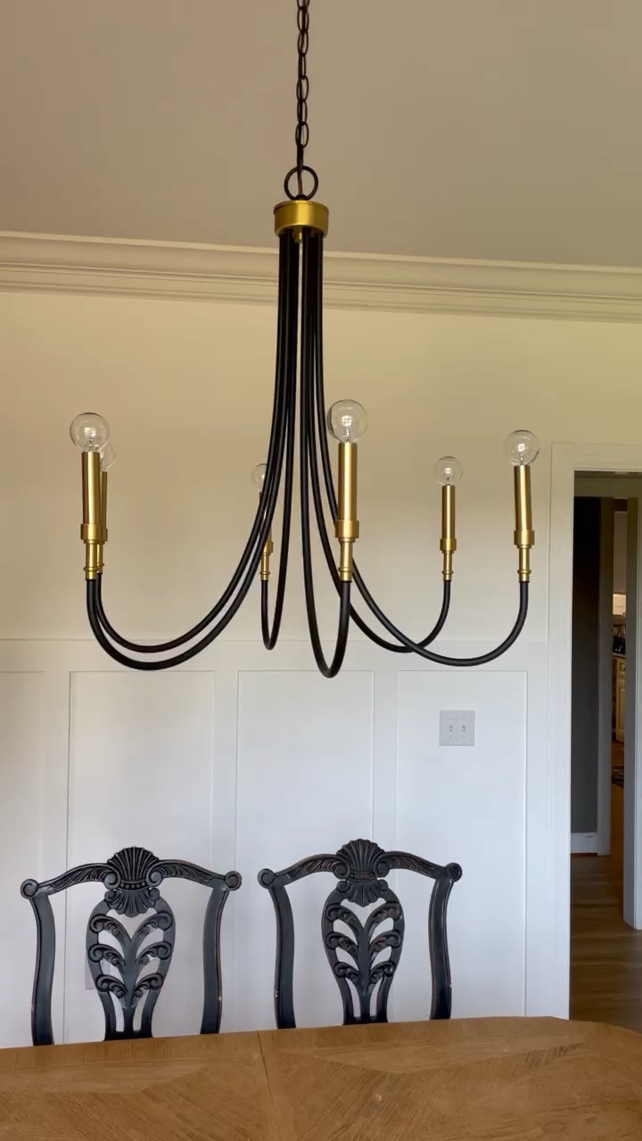 Amazon prime early access cell, dining room light fixture, martini six light dining room chandelier black and gold brass 

#LTKhome #LTKsalealert #LTKstyletip