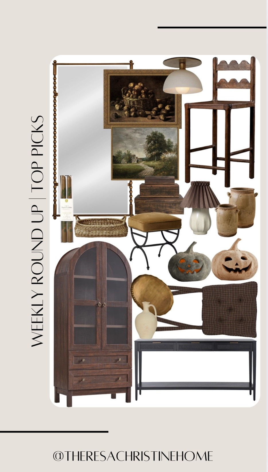 Weekly round up top picks! 

Home decor, wall art, ottoman, fall decor, cabinet, mirror, vase, pumpkin 

#LTKFindsUnder50 #LTKHome #LTKFindsUnder100