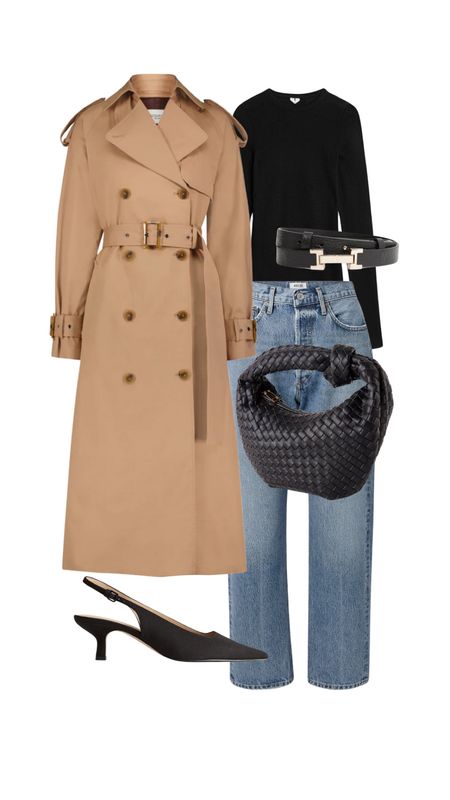 Simple outfits with a trench 