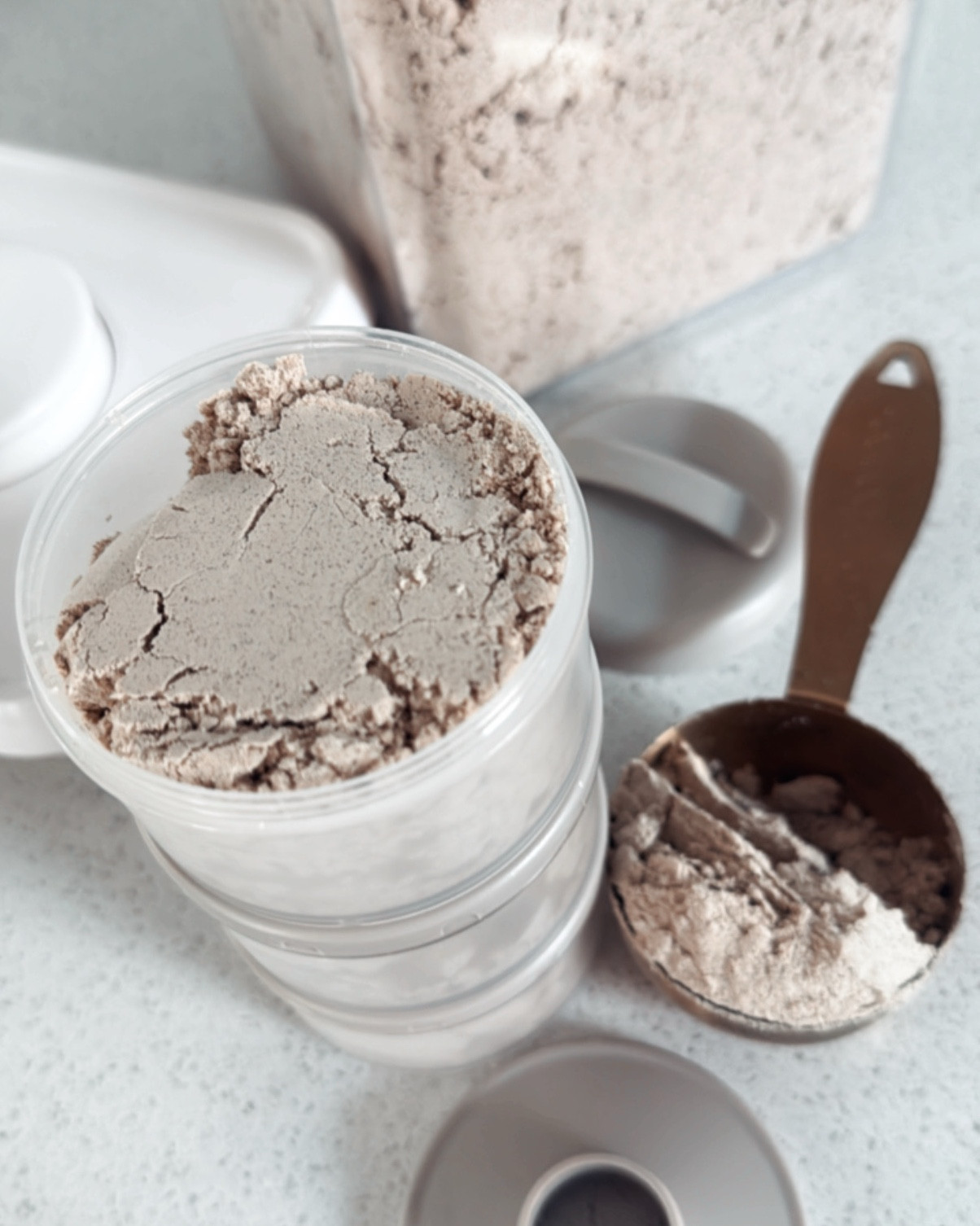 Our absolute favorite containers for traveling with protein powder 🤍

#LTKFamily #LTKTravel #LTKBaby