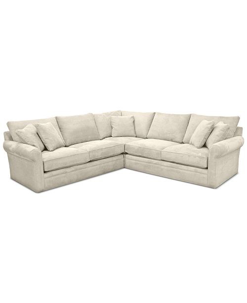 Doss II 3-Pc. Fabric Sectional with Apartment Sofa | Macys (US)