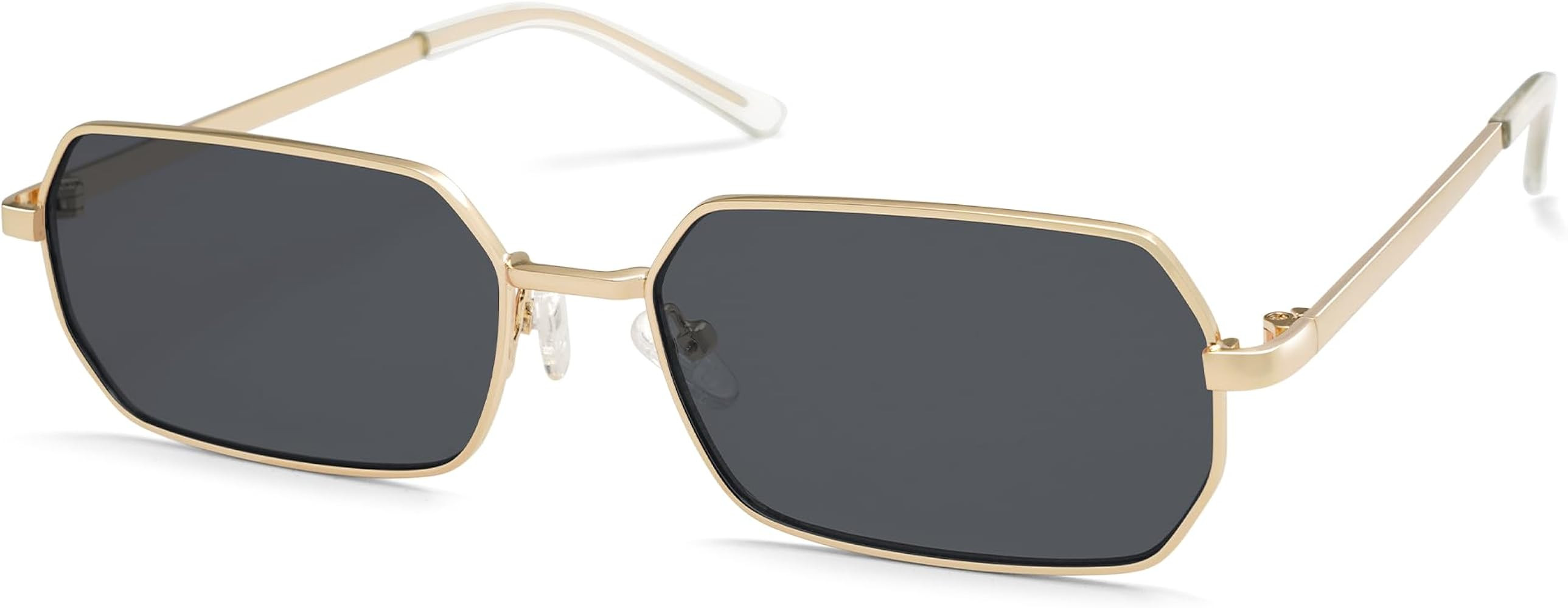 Allarallvr Rectangle Trendy Retro sunglasses for women 70S Narrow Vintage Small Sunnies AR81038 | Amazon (US)