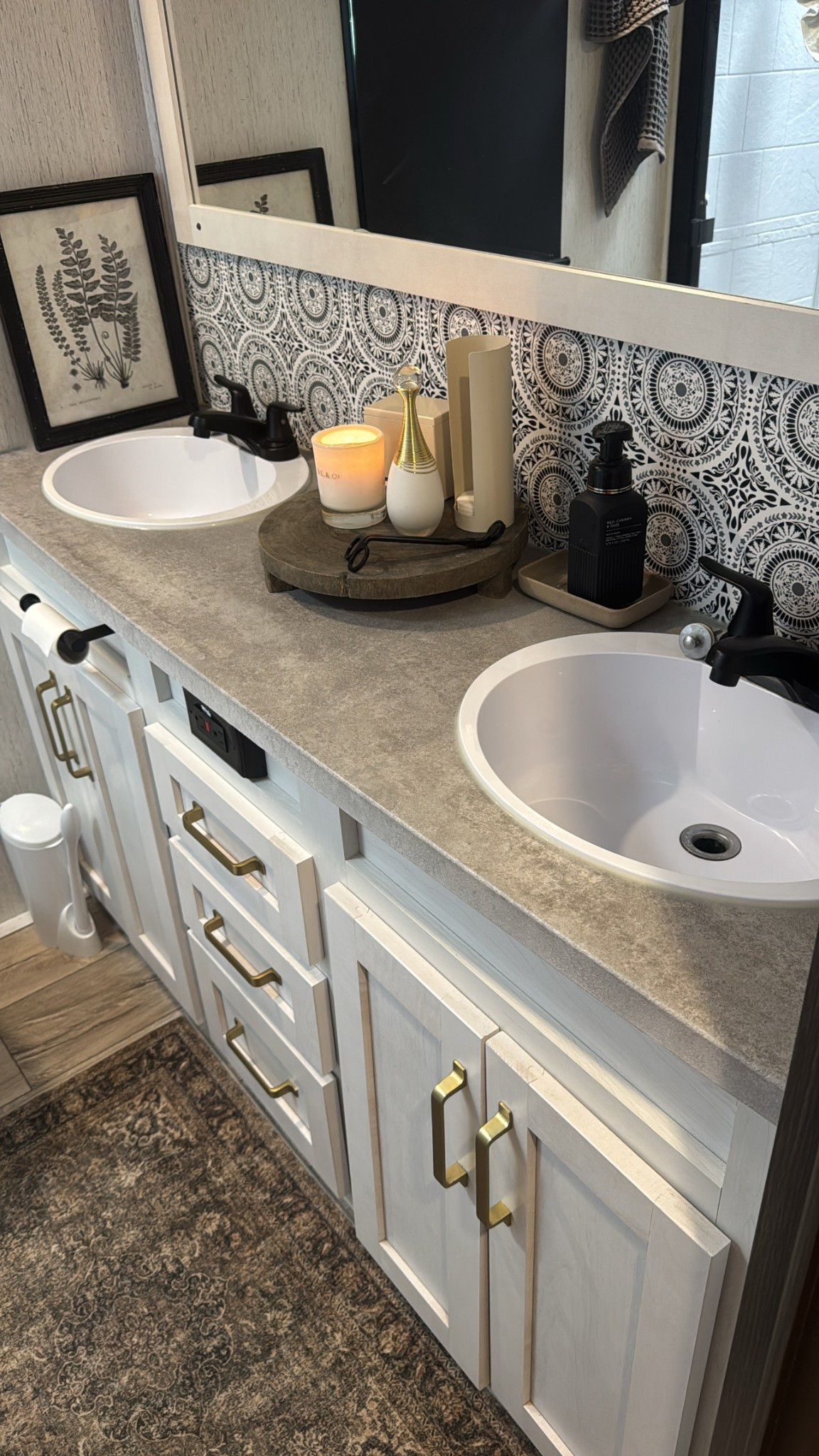 This little rug has been perfect for our tiny camper bathroom and it’s on sale for $17— it’s thin, washable, non-slip, and the floral detail is so cute without being too much! 🙌🏼 Perfect size for small spaces like entryways or kitchens too!

#camperliving #bathroomfinds #ltkhomestyle #smallspacedecor

#LTKHome #LTKSaleAlert #LTKFindsUnder50