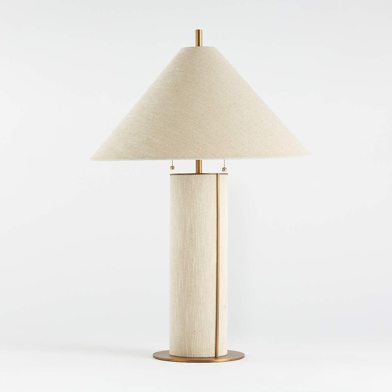 Remi Blue Linen Table Lamp Bedroom Lighting + Reviews | Crate & Barrel | Crate & Barrel