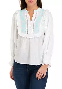 Women's Long Sleeve Embroidered Top | Belk