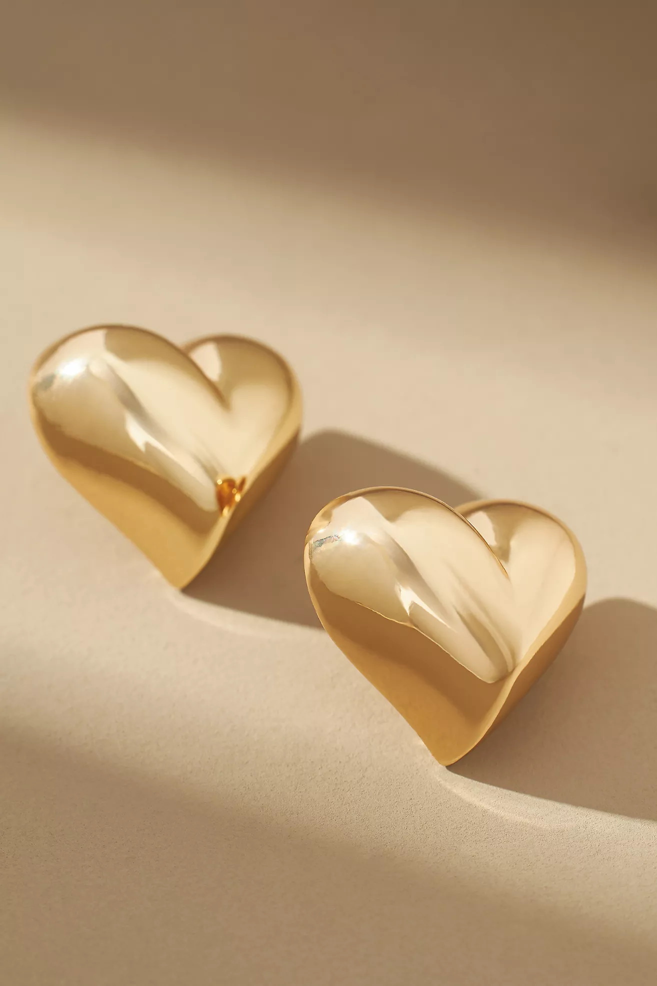 Sculpted Heart Post Earrings | Anthropologie (US)