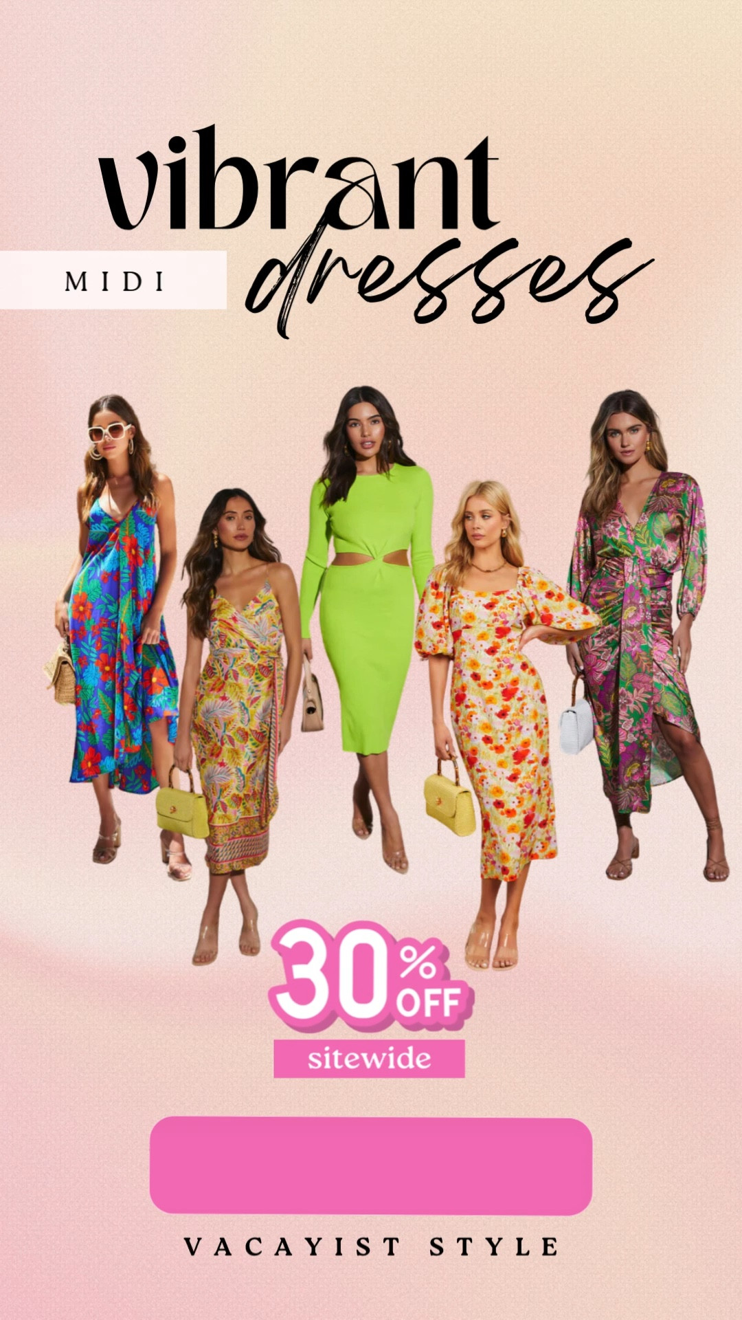 Vici ✿ vibrant midi dresses 