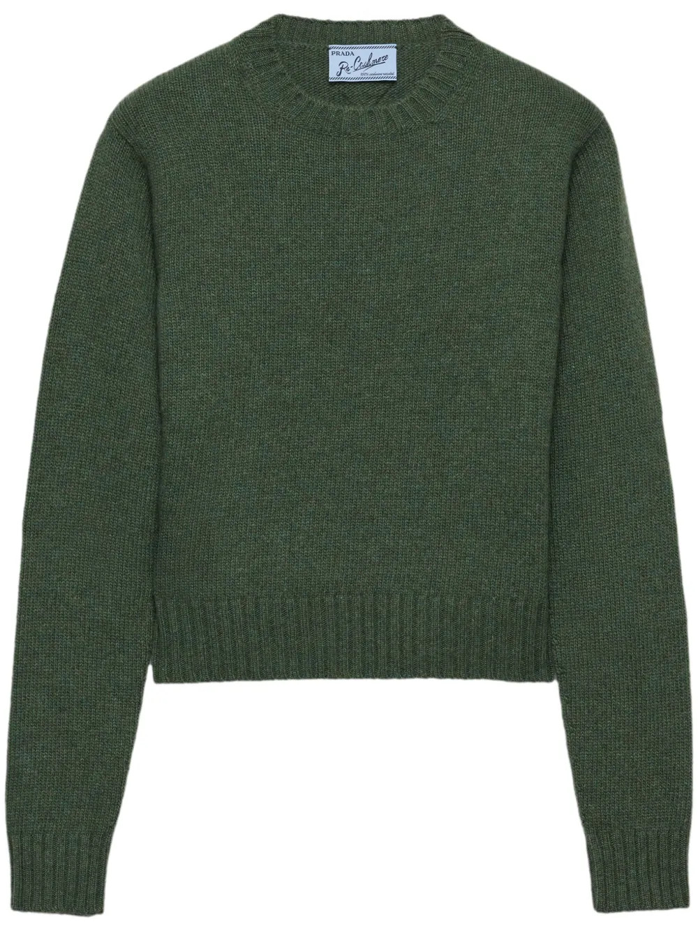 Prada Ribbed Re-Cashmere Sweater | Green | FARFETCH | Farfetch Global