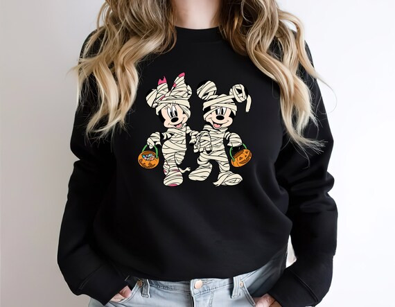 Mickey Skeleton Sweatshirt Minnie Halloween Shirt Mickey - Etsy | Etsy (US)