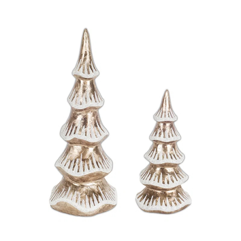 2 Piece Glass Tree Set | Wayfair North America