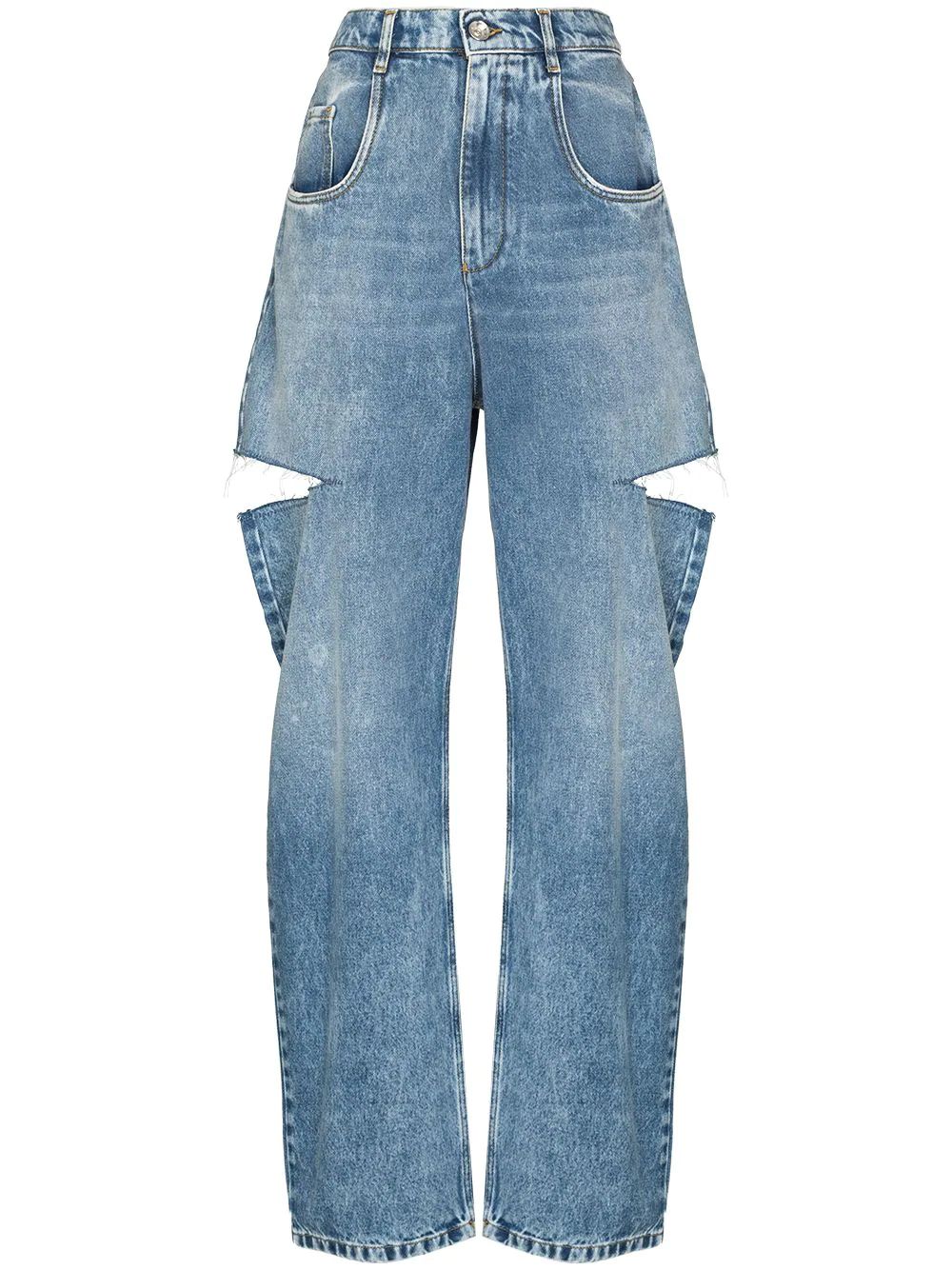 distressed straight-leg jeans | Farfetch Global