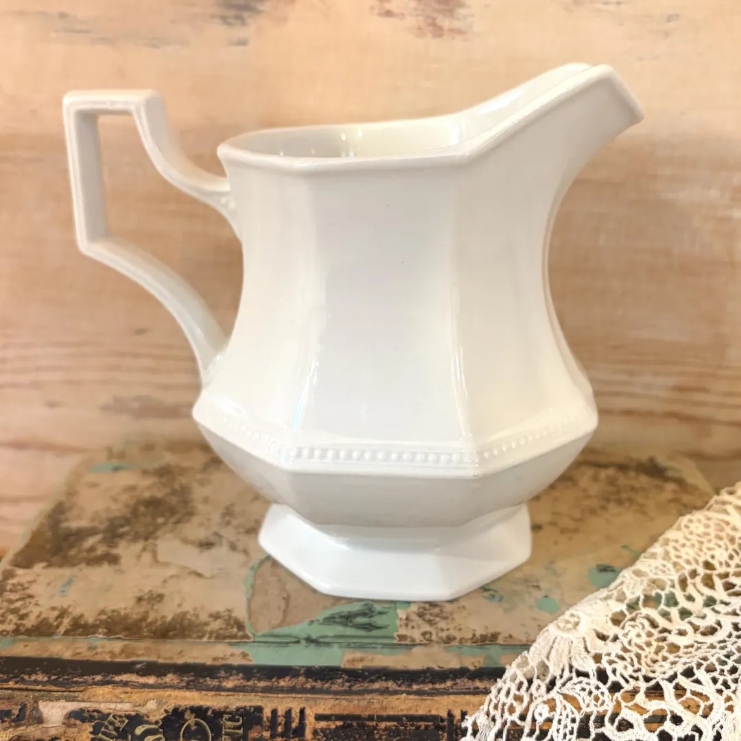 White Ironstone Creamer Johnson Bros. Heritage Pattern | Etsy (US)