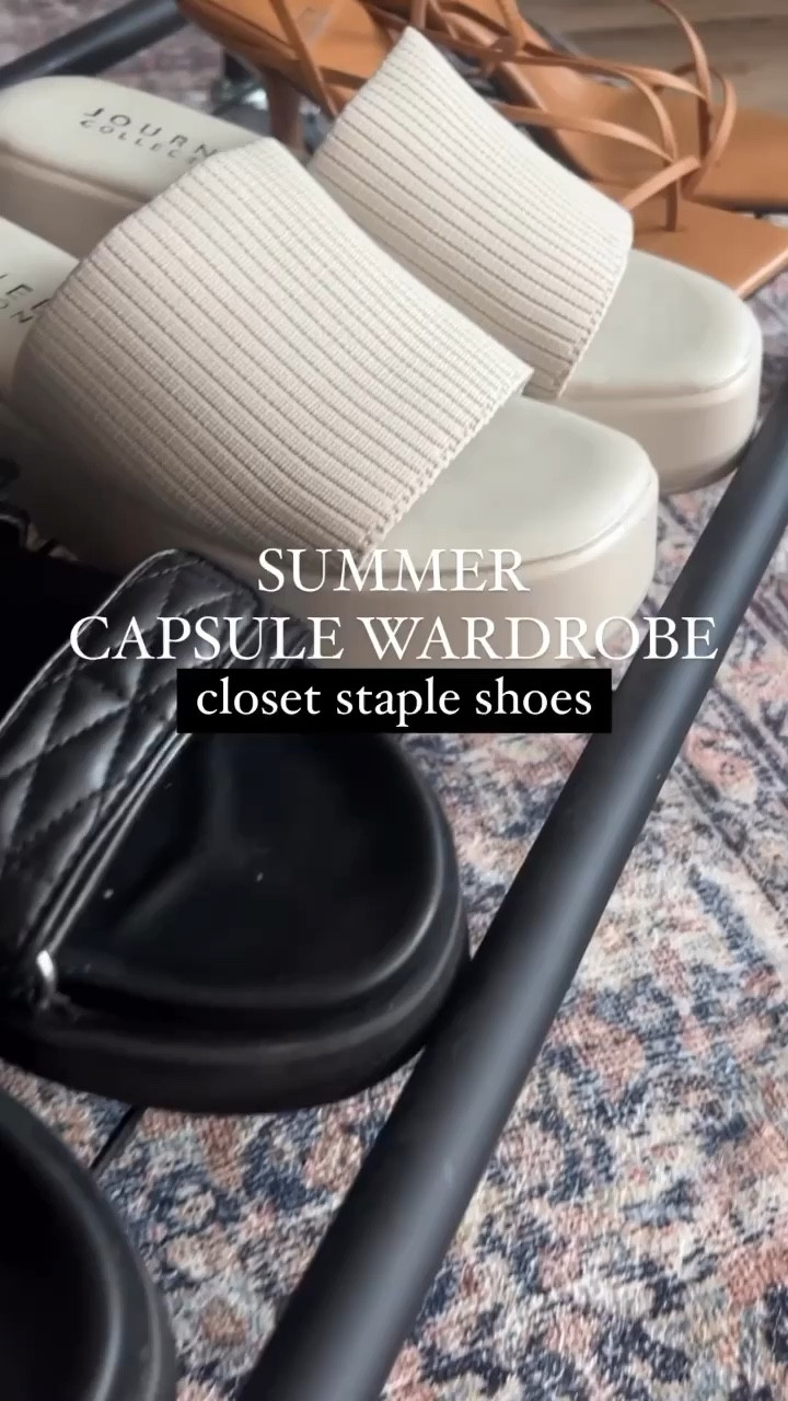 Summer Capsule Wardrobe: Shoes
•
footwear, brown sandals, black sandals, dad sandals, platform sandals, nude heels, white sneakers 

#LTKunder50 #LTKunder100 #LTKshoecrush