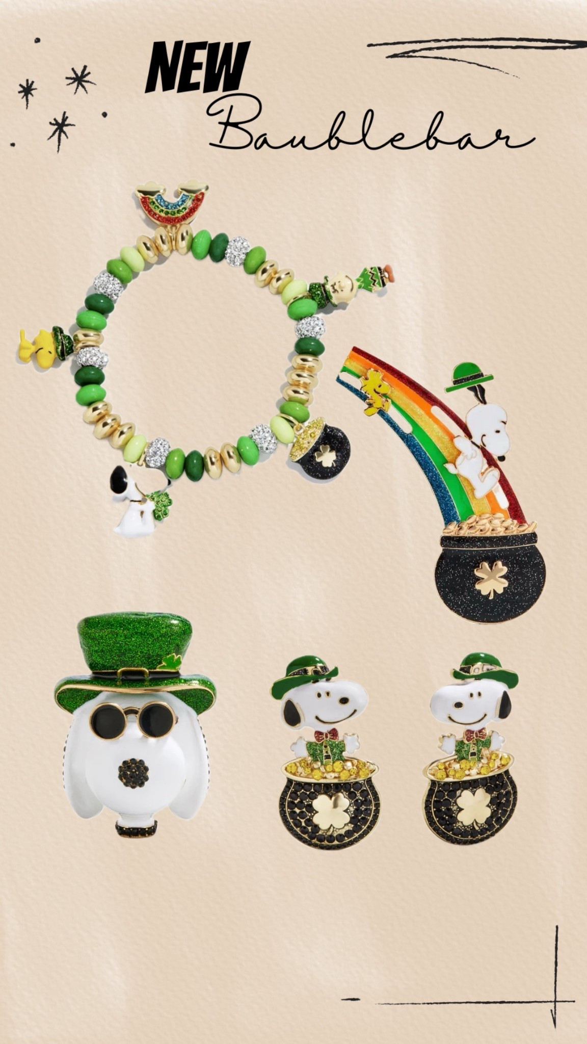 Baublebar Snoopy St Patrick’s 