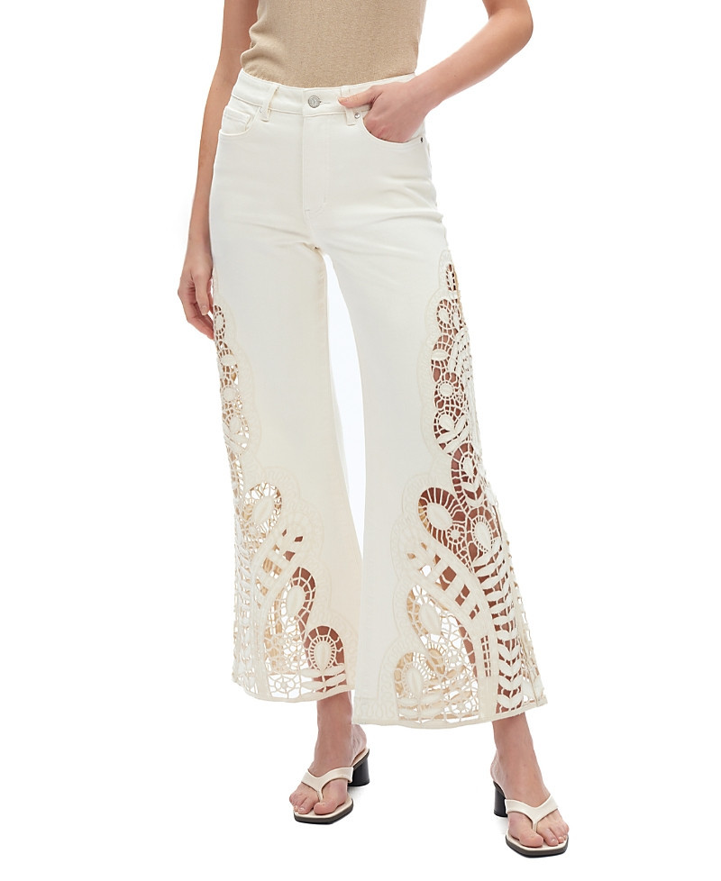 Bayeas Embroidered Lace High Rise Wide Leg Pants | Bloomingdale's (US)