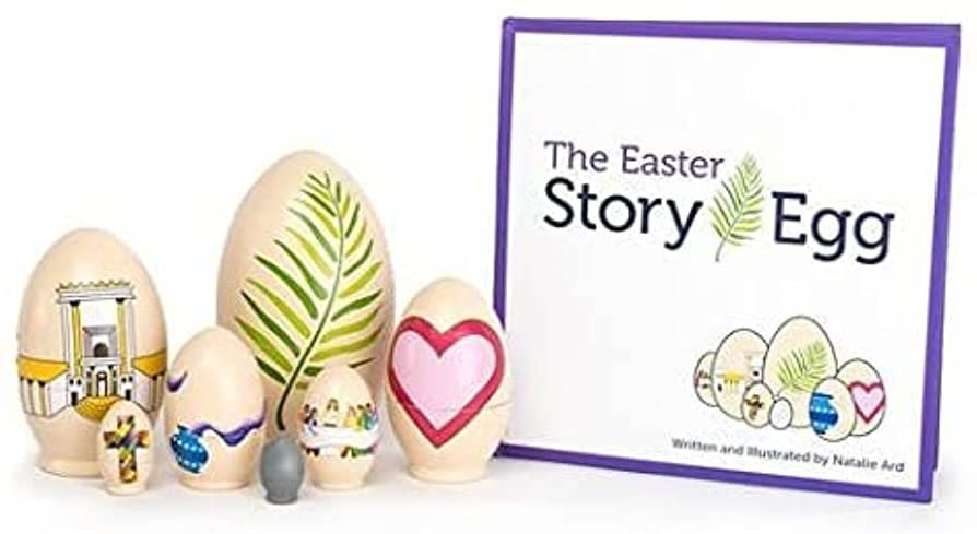 The Easter Story Egg - With Book about Resurrection - Colorful Nesting Doll Toy Includes Book - 7... | Amazon (US)