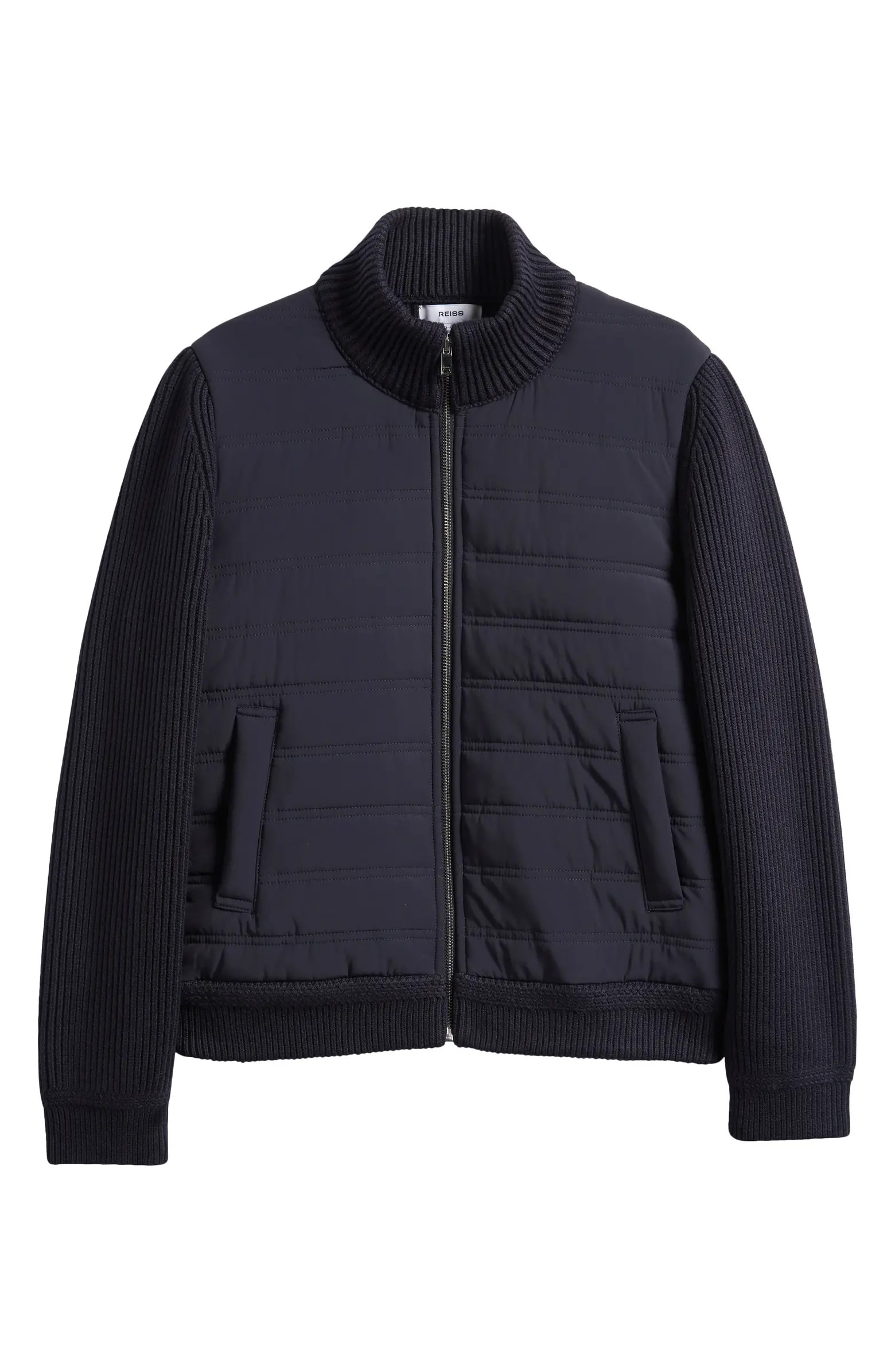 Reiss Kids' South End Jr. Quilted Zip-Up Varsity Jacket | Nordstrom | Nordstrom