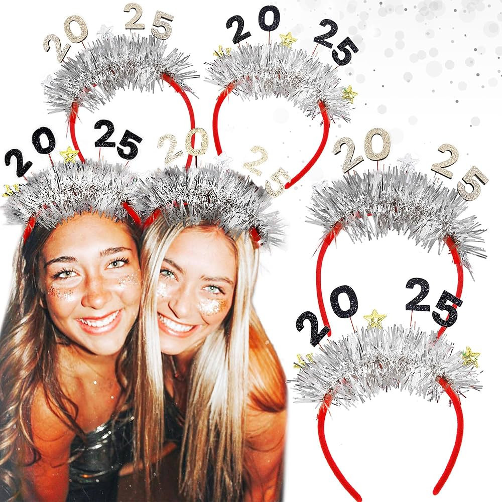 LaVenty 2025 Headband New Year Party Supplies 2025 Photo Booth Props Happy New Year Headband New ... | Amazon (CA)
