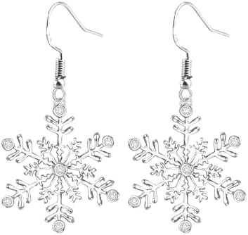 Christmas Earrings for Women - Xmas Silver Snowflake Dangle Earrings Jewelry Accessories for Wome... | Amazon (US)