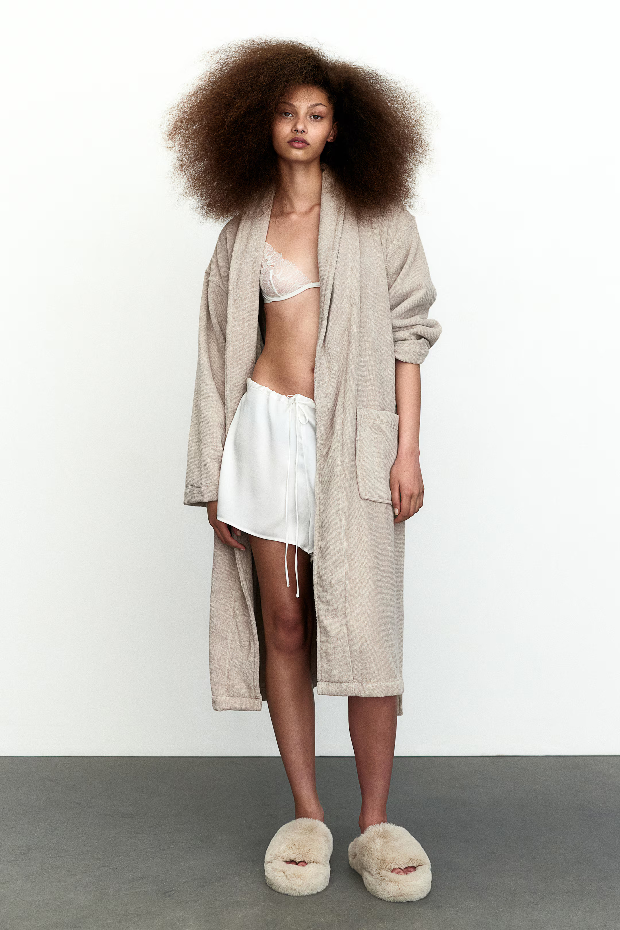 Cotton terry dressing gown | H&M (UK, MY, IN, SG, PH, TW, HK)