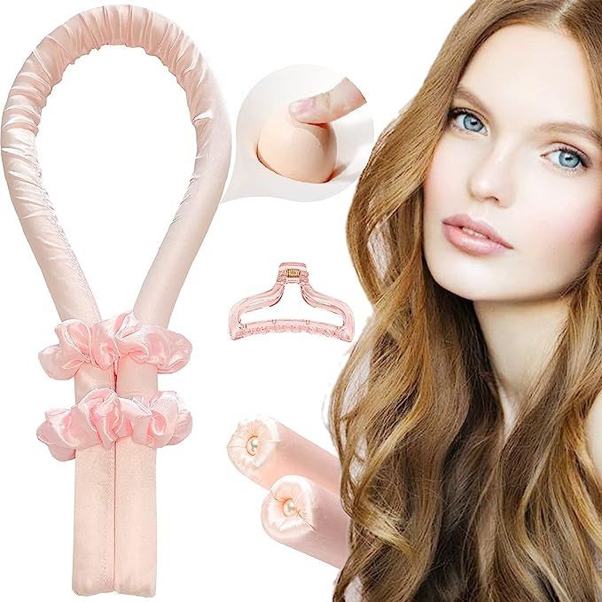 LILIEBE Tik Tok Heatless Hair Curlers, Not Stiff Silk Ribbon Curler for Long Hair, Lazy Hair Curl... | Amazon (US)