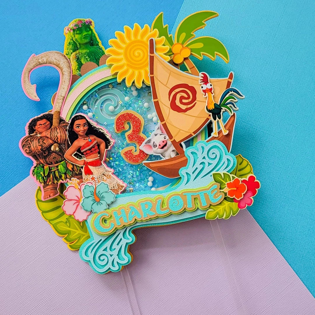 Moana Cake Topper, Baby Moana Cake Topper, Moana Birthday Cake Topper, Moana Topper, Moana Cake, ... | Etsy (US)
