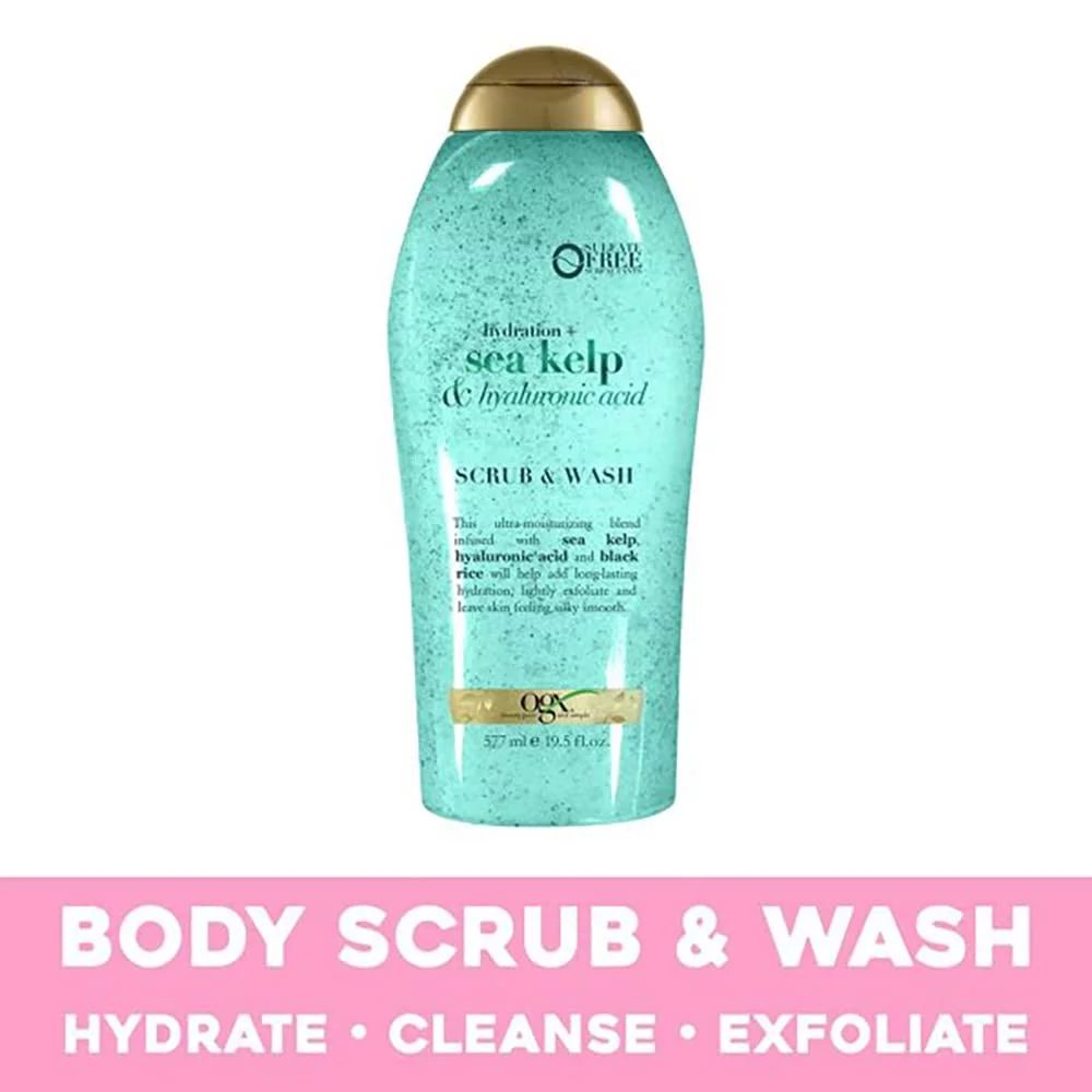 OGX Sea Kelp & Hyaluronic Acid Head to Toe Body Scrub & Wash 19.5 fl oz | Walmart (US)