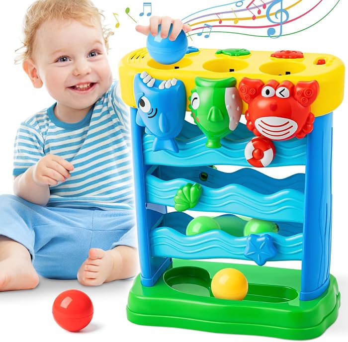 V-Opitos Musical Toys for 1, 2 Years Old Boys & Girls, Feeding Interactive Toys for Baby 12-18 Mo... | Amazon (US)