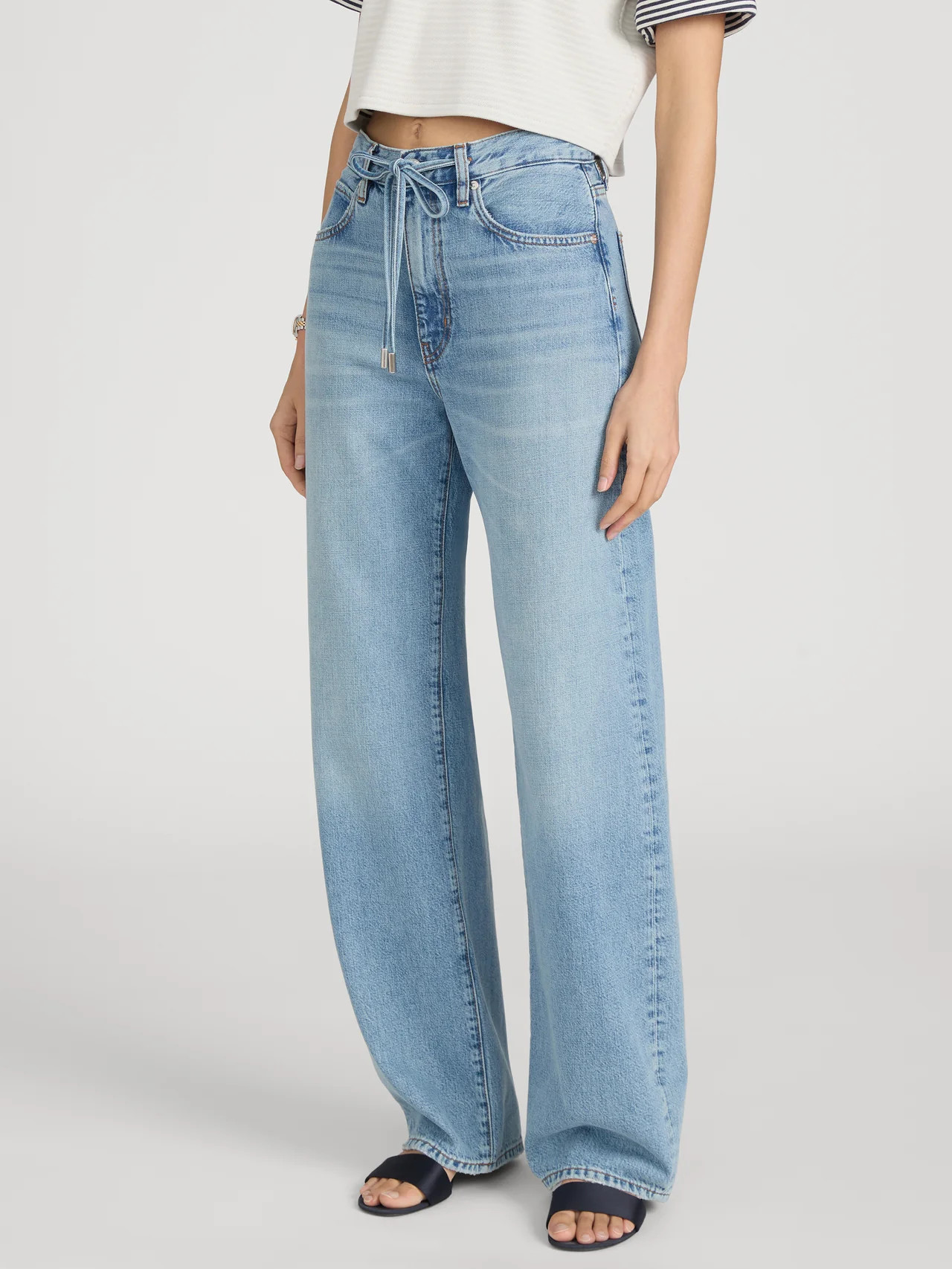 The Off Duty Drawstring Bow -- Afterglow | Frame Denim