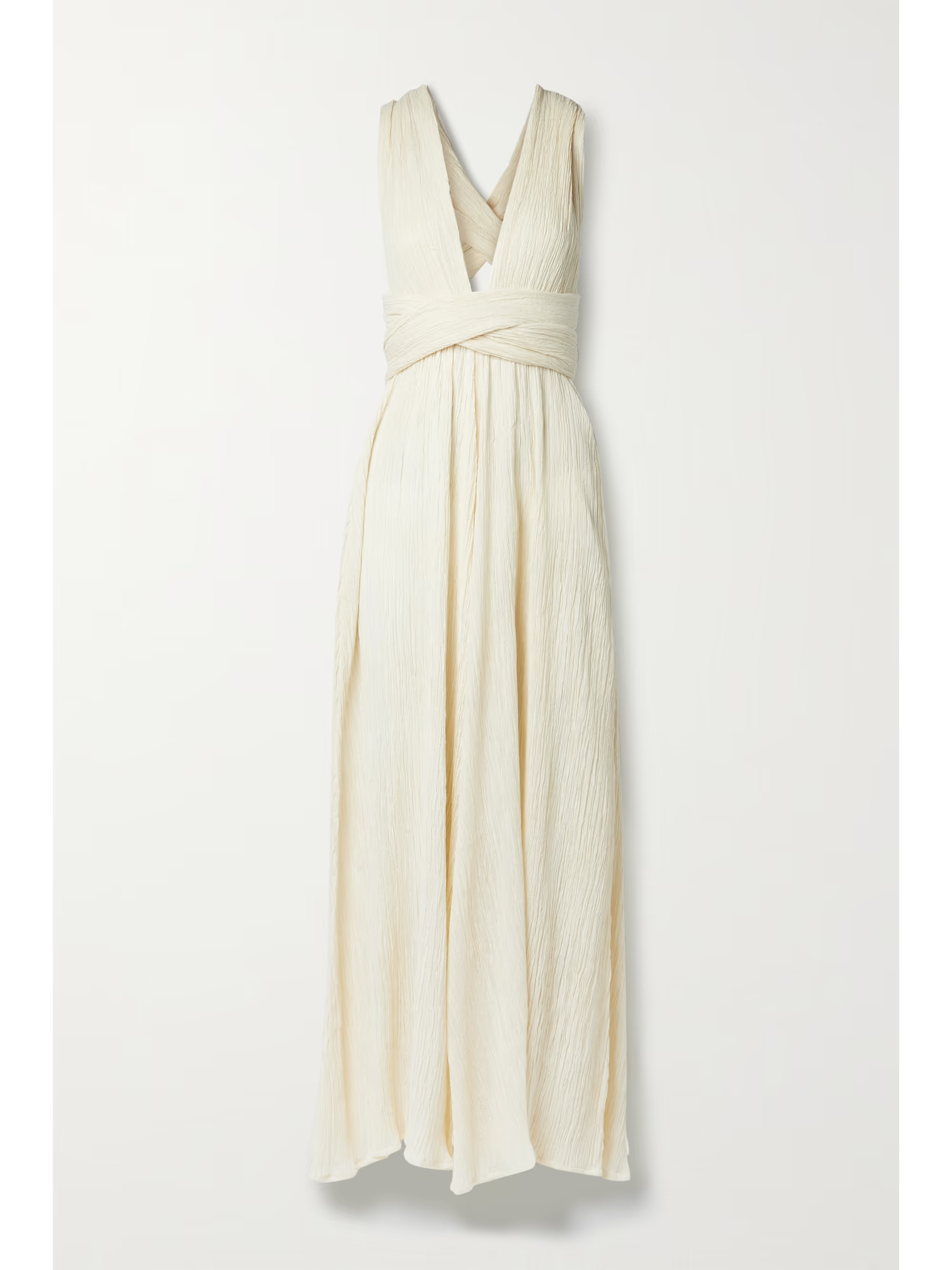Cream + NET SUSTAIN Arun crinkled peace silk and bamboo-blend jumpsuit | SAVANNAH MORROW | NET-A-... | NET-A-PORTER (US)