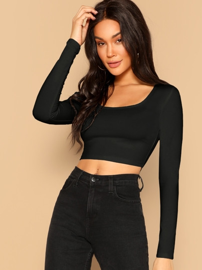 SHEIN Form Fitted Solid Top | SHEIN